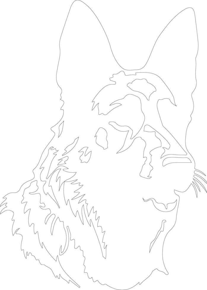 German shepherd    outline silhouette vector