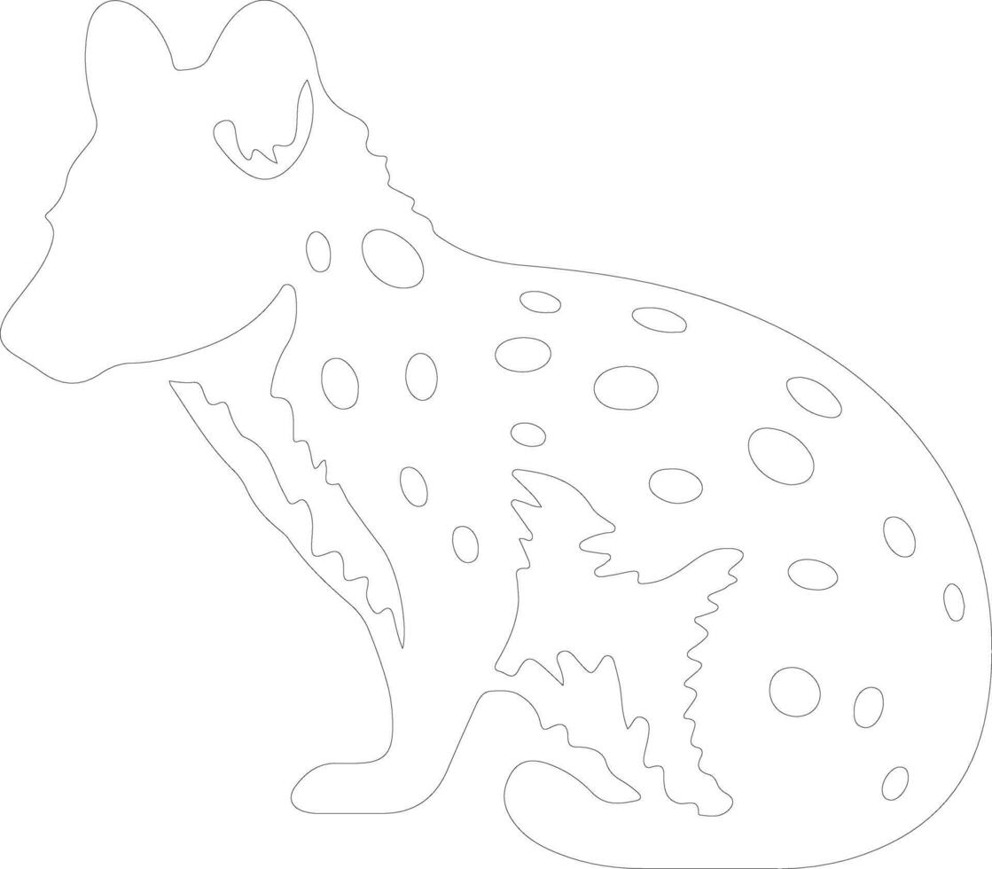 eastern quoll    outline silhouette vector