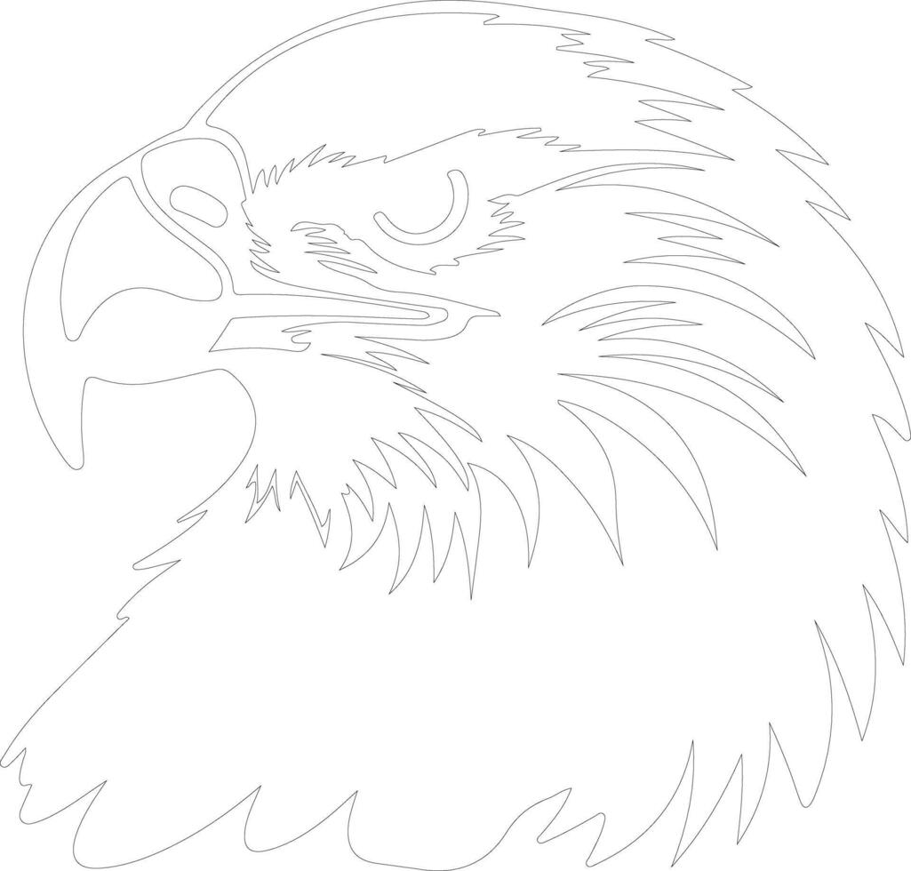 eagle   outline silhouette vector