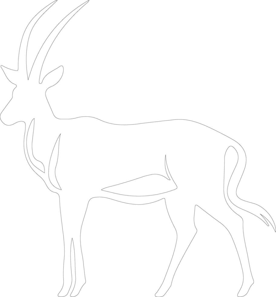 eland   outline silhouette vector