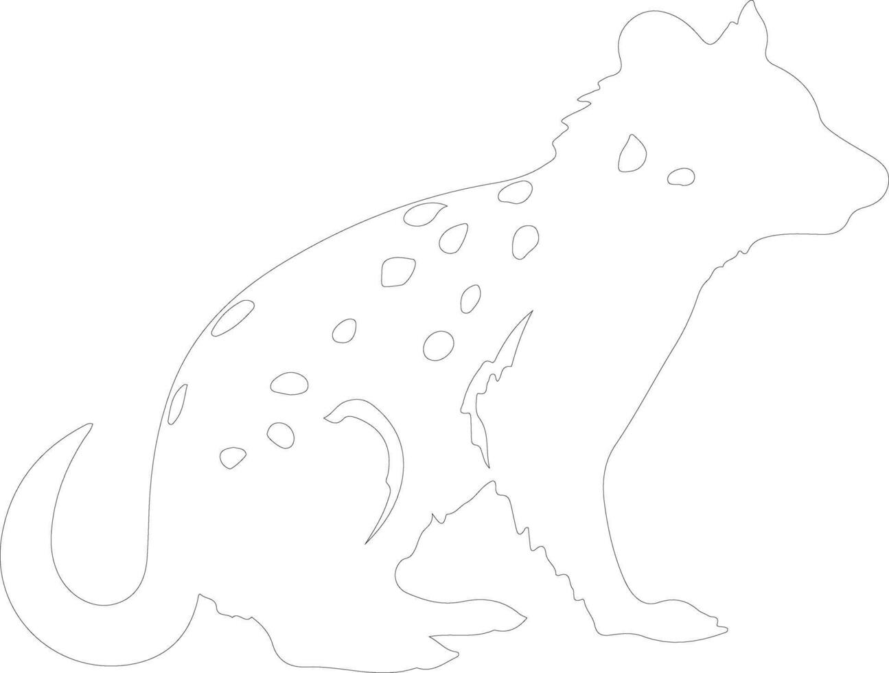 eastern quoll   outline silhouette vector
