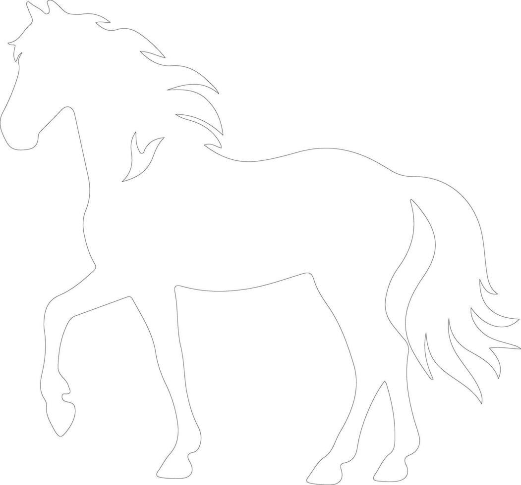 horse  outline silhouette vector