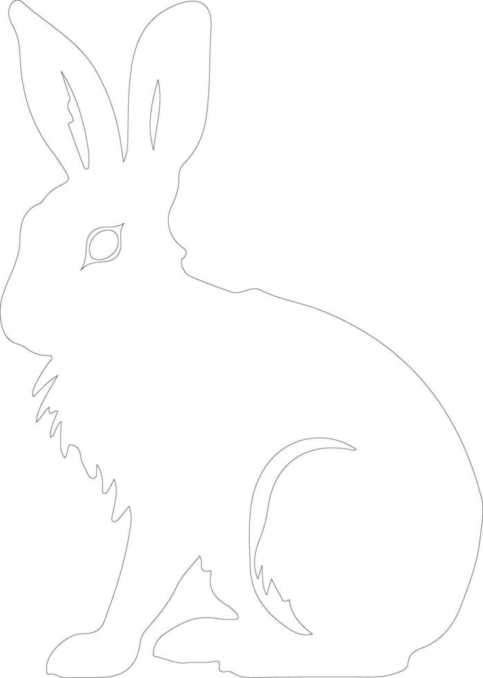 jack rabbit  outline silhouette vector