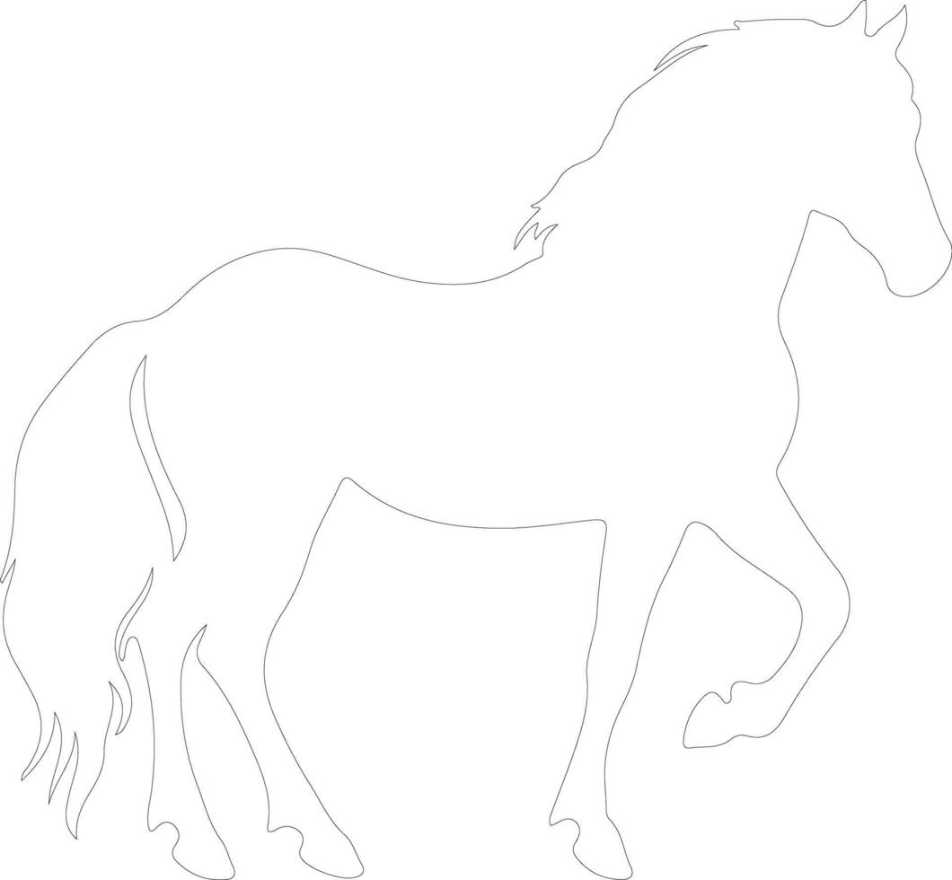 horse outline silhouette vector