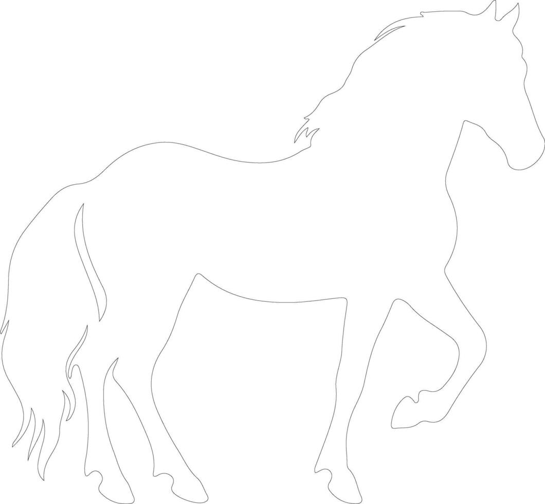 horse outline silhouette vector
