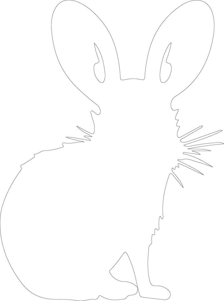 jerboa  outline silhouette vector