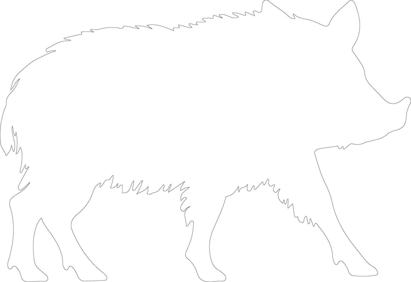 javelina  outline silhouette vector