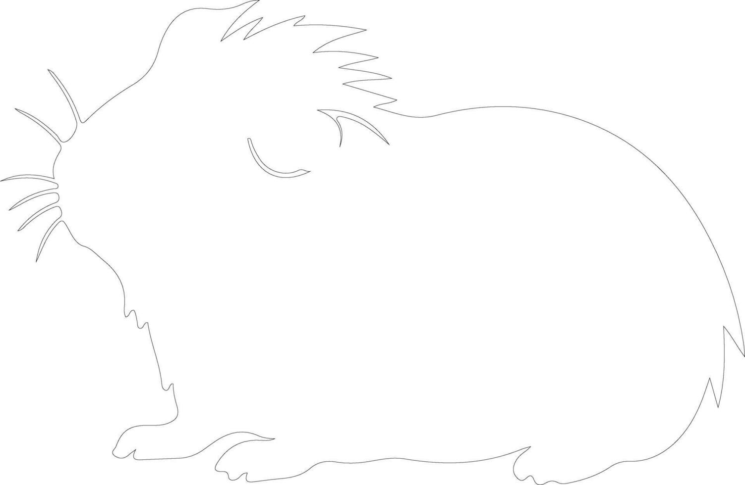 guinea pig  outline silhouette vector