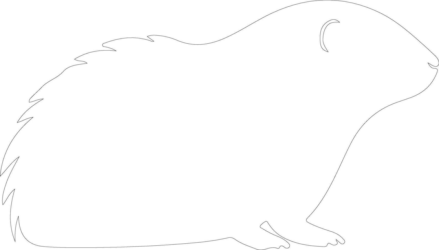 mole  outline silhouette vector