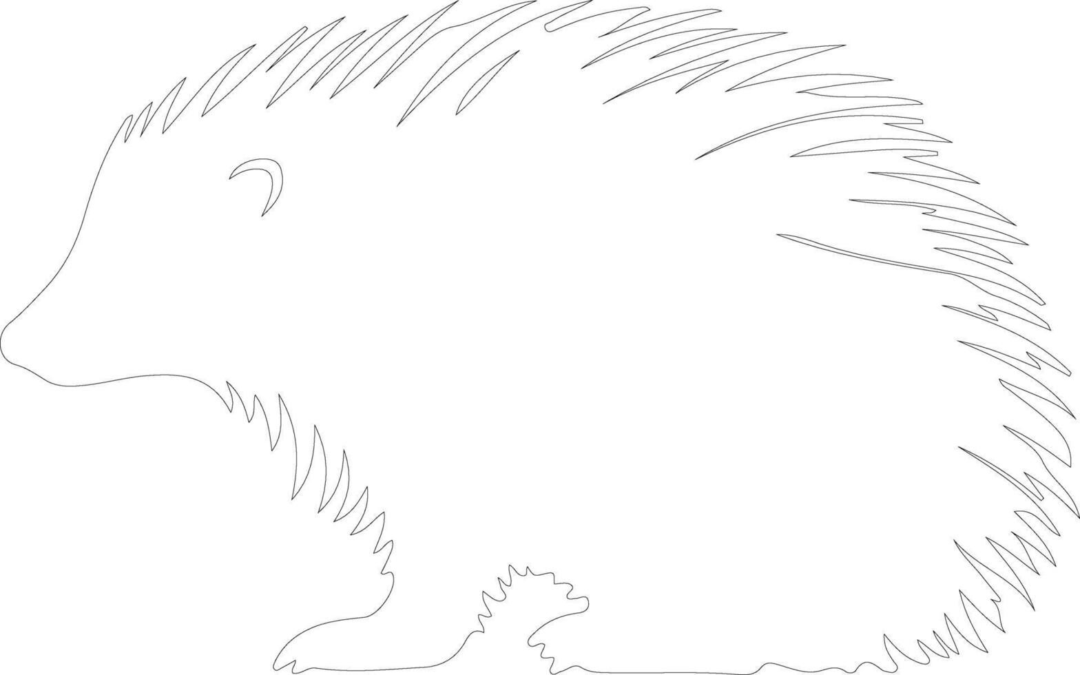 North American porcupine  outline silhouette vector