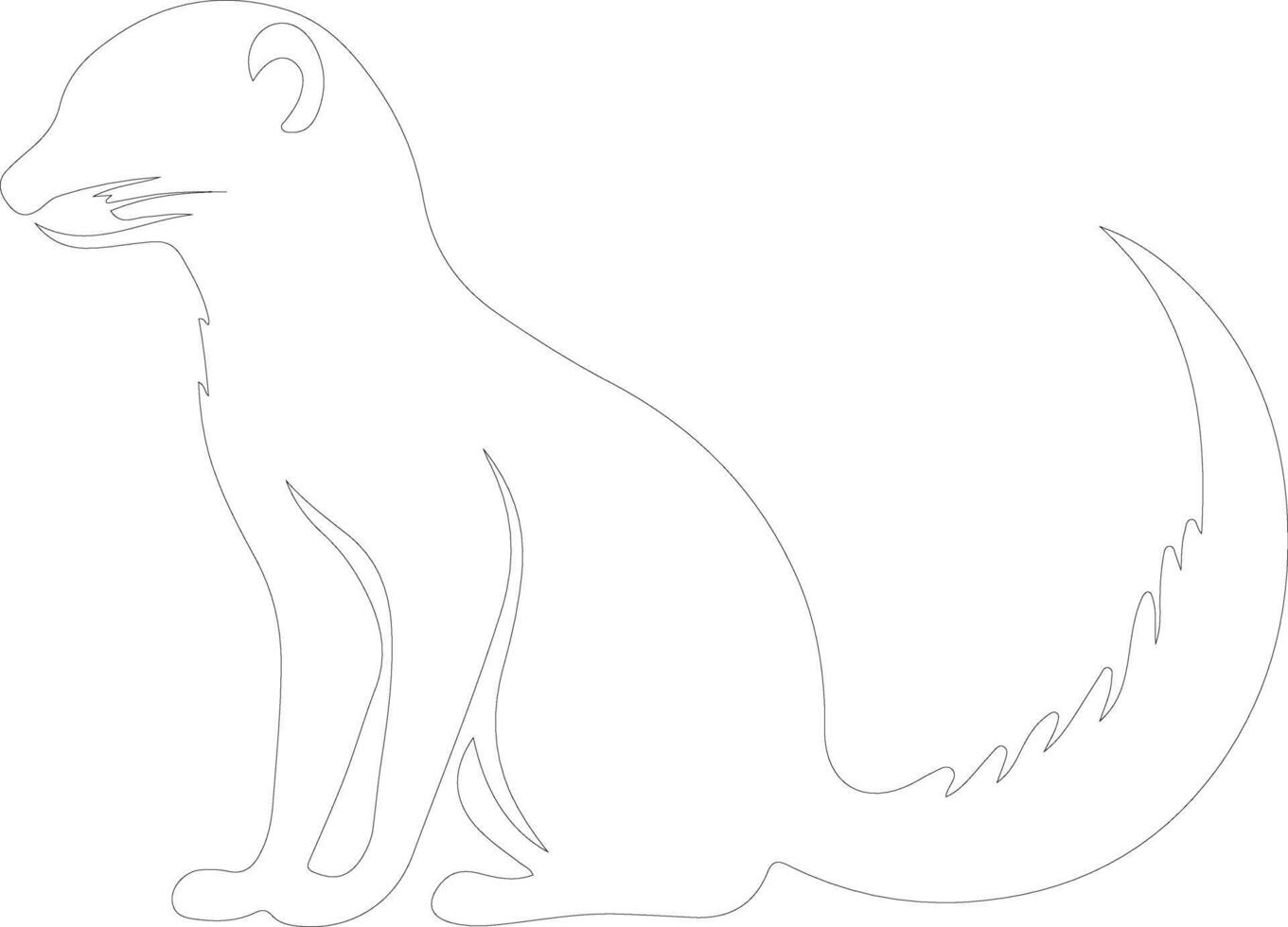 mongoose  outline silhouette vector