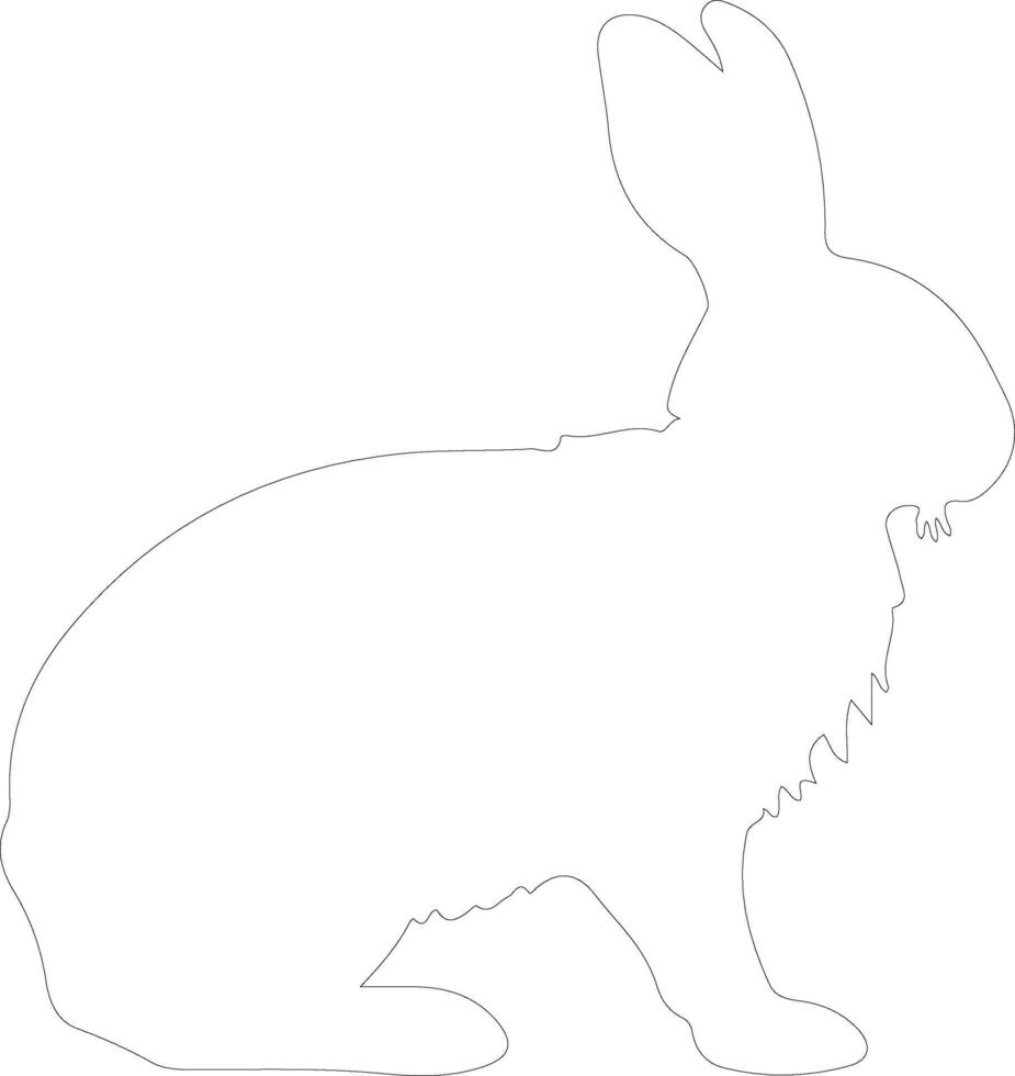 lagomorph outline silhouette vector