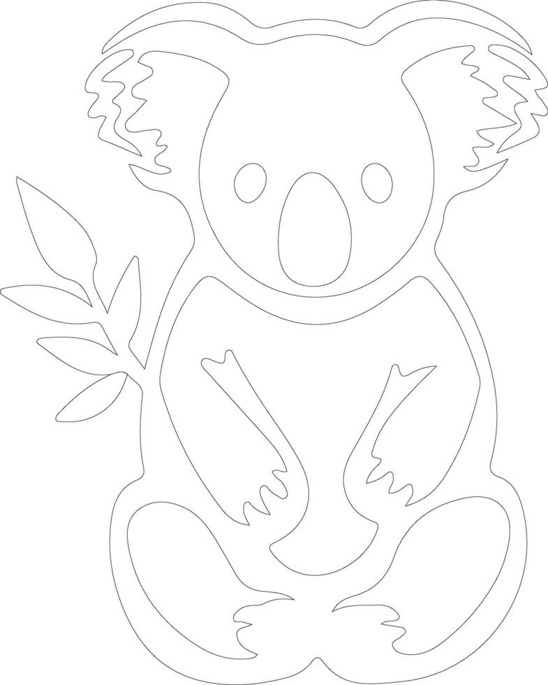 koala  outline silhouette vector