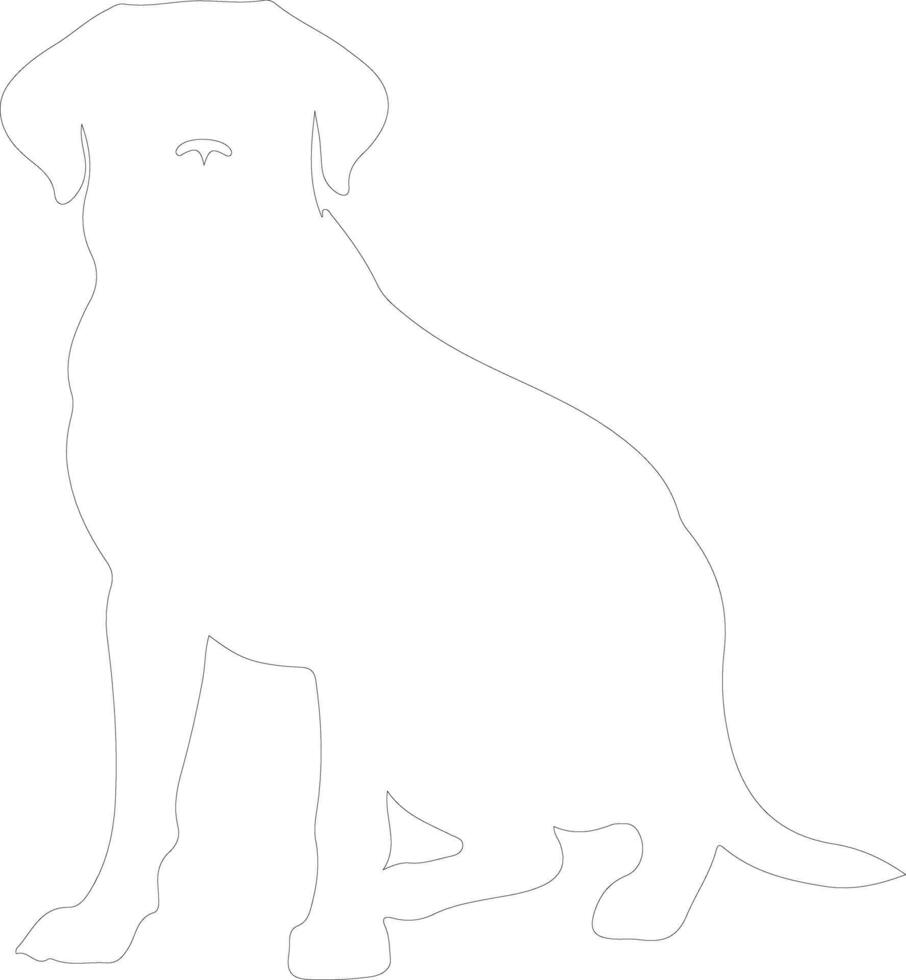 Labrador retriever  outline silhouette vector