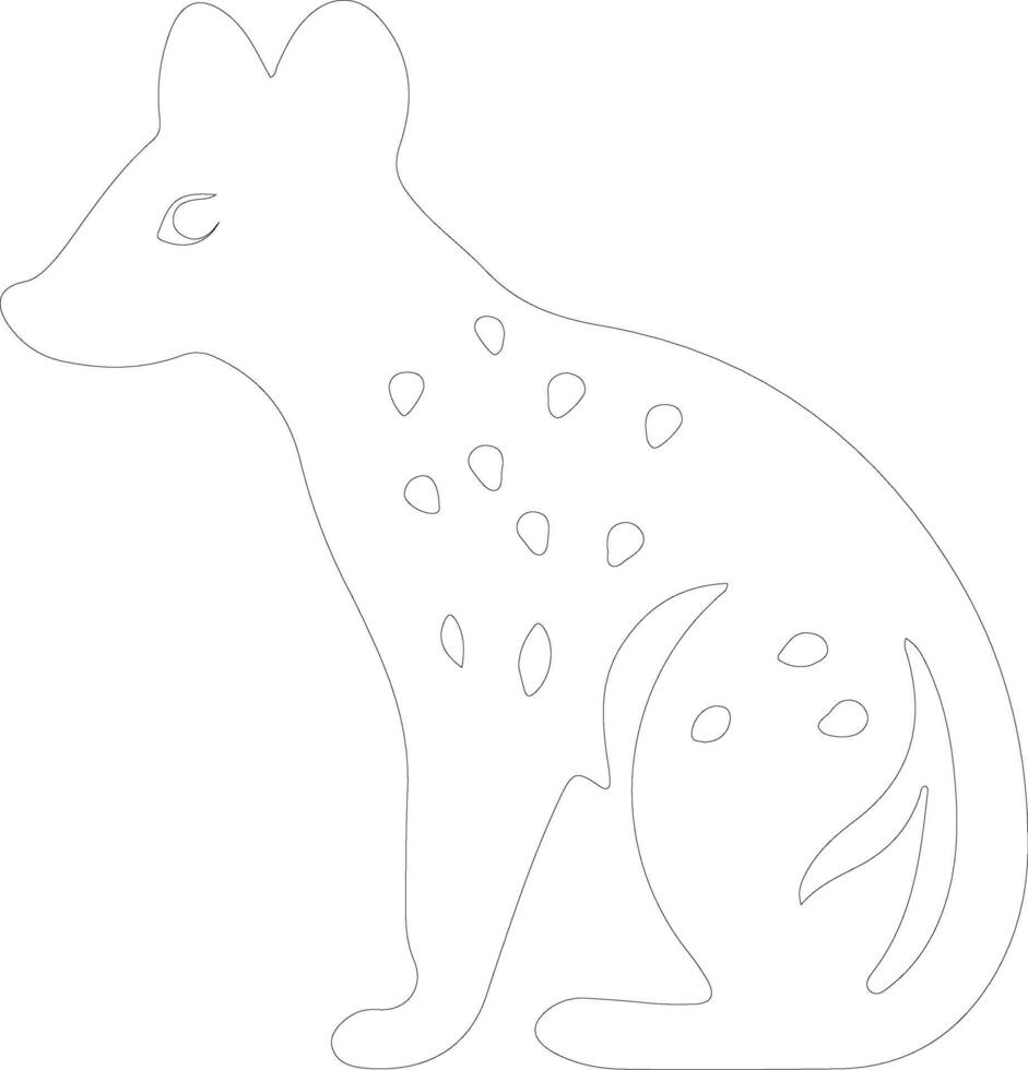 quoll outline silhouette vector
