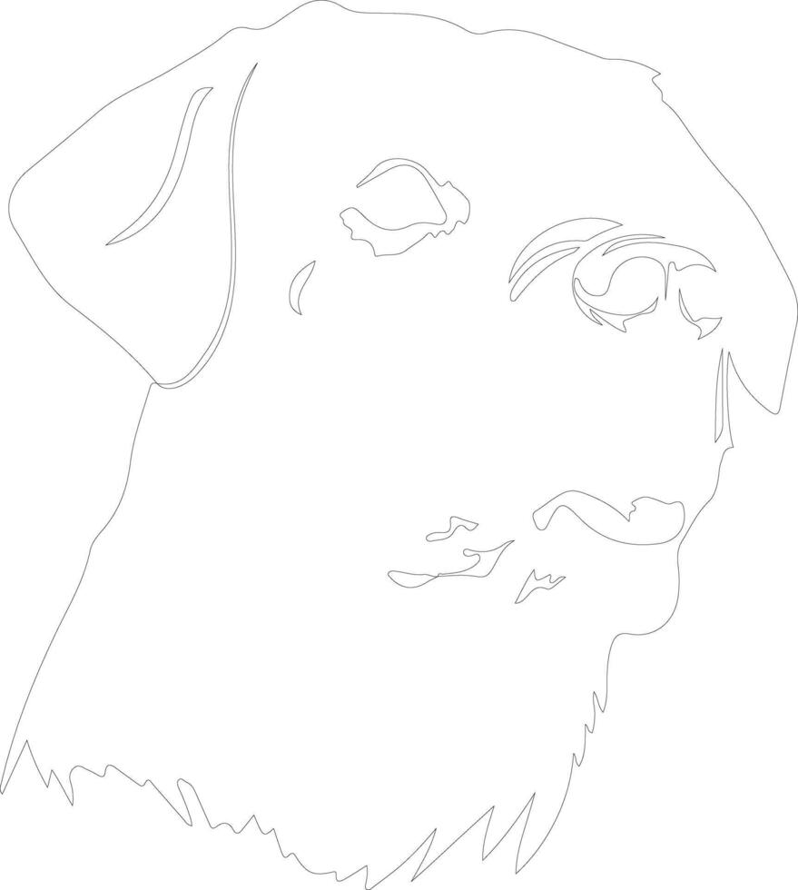 Rottweiler  outline silhouette vector