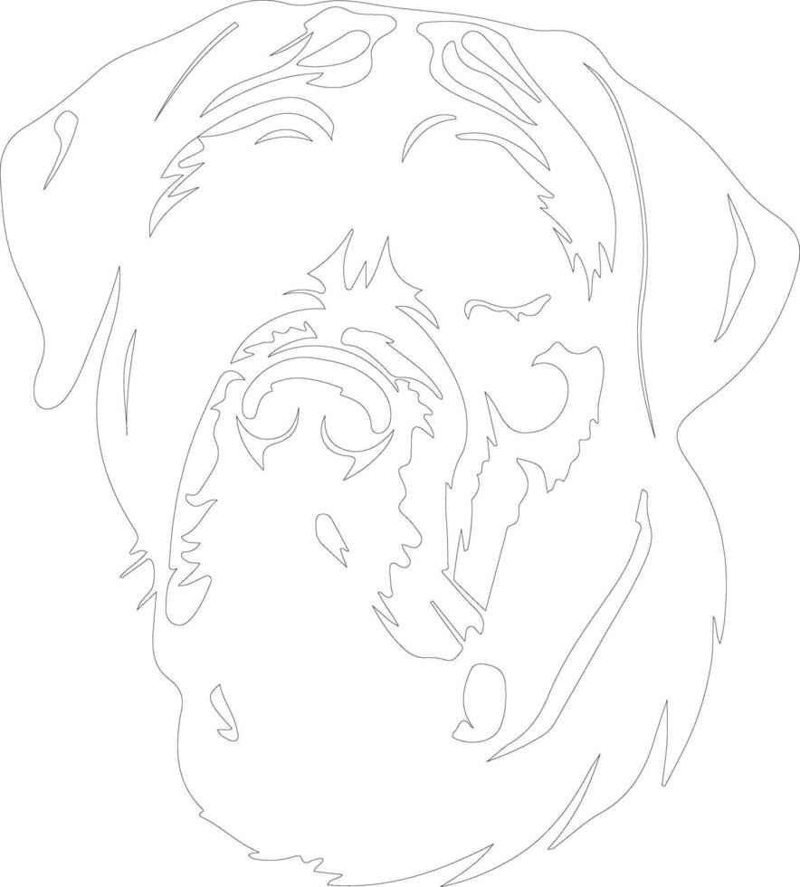 Rottweiler  outline silhouette vector
