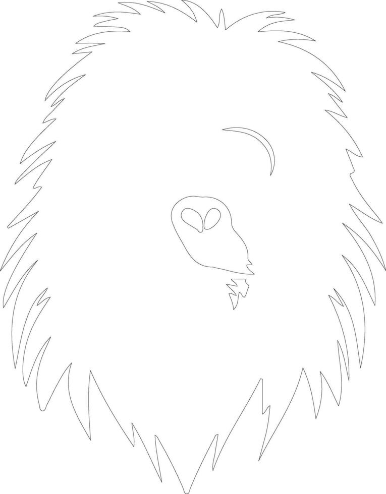 siamang    outline silhouette vector