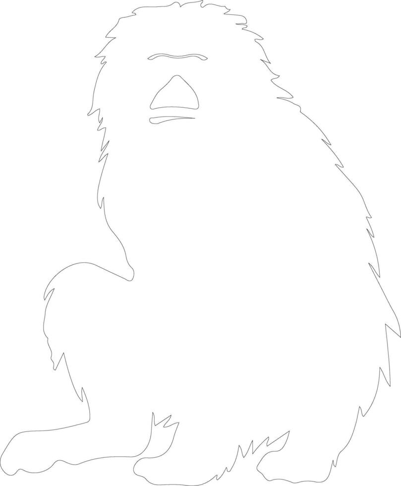 siamang    outline silhouette vector