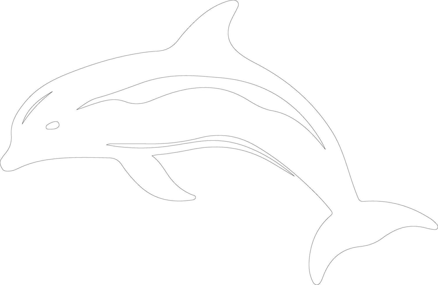 spectacled porpoise   outline silhouette vector