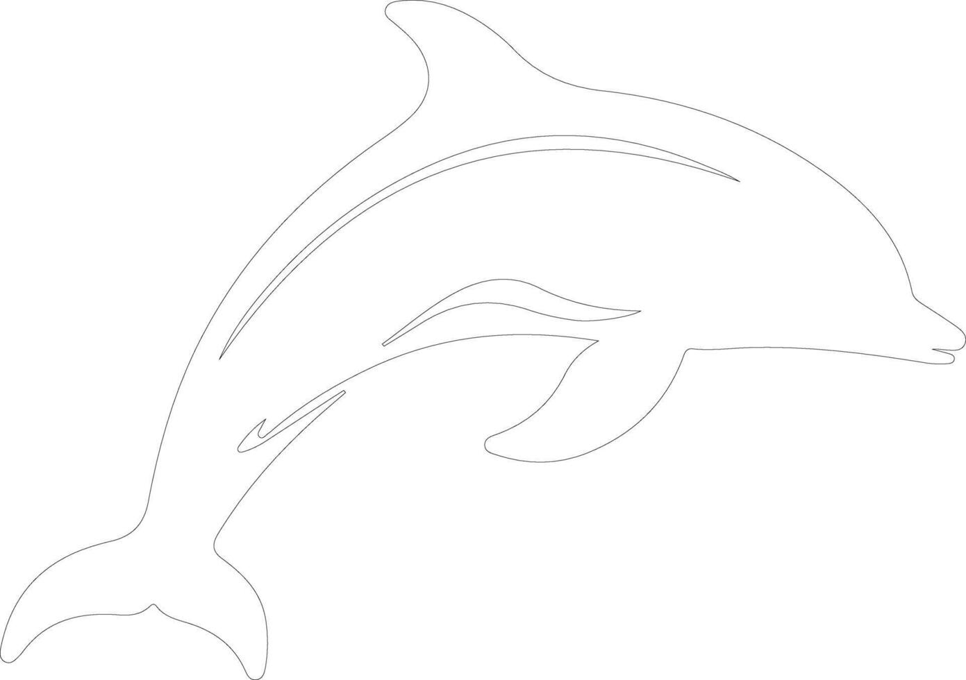 spectacled porpoise    outline silhouette vector