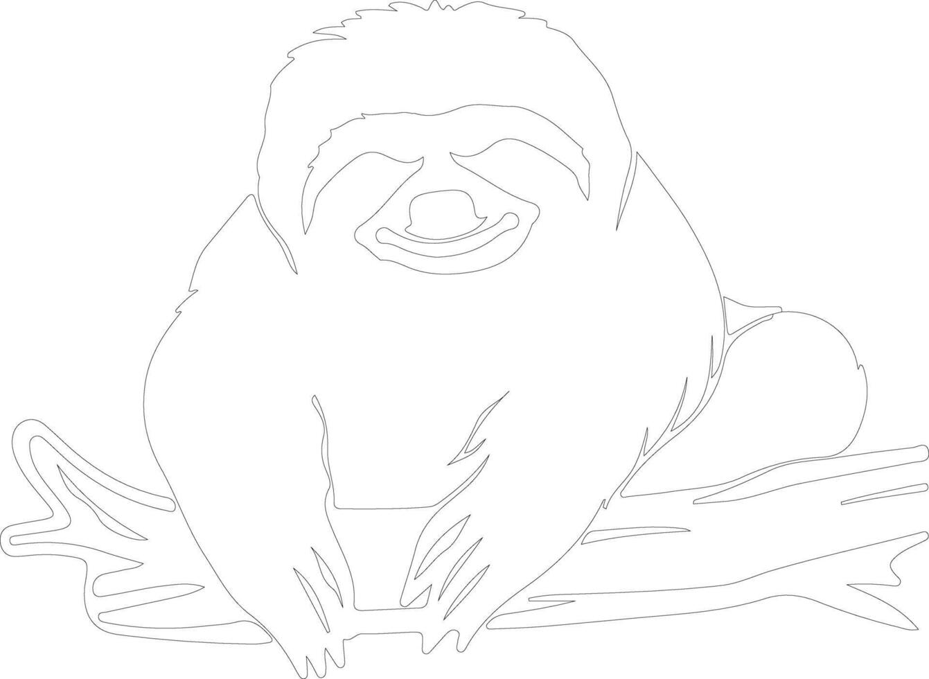 sloth   outline silhouette vector
