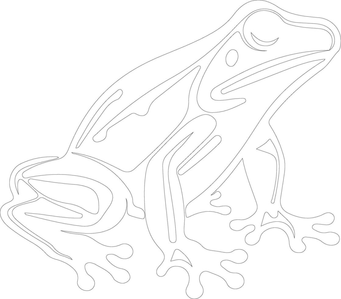 treefrog   outline silhouette vector