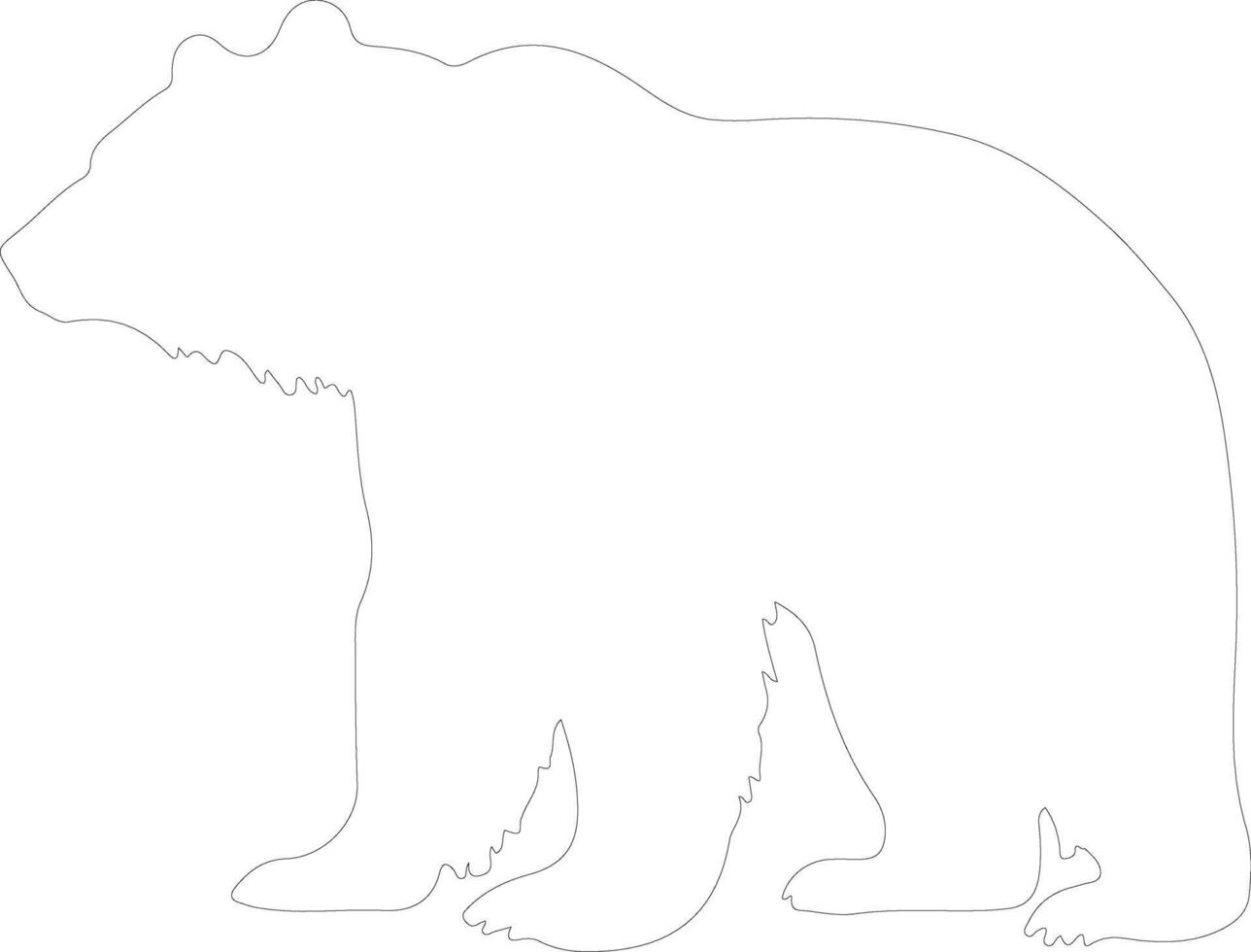 polar bear   outline silhouette vector