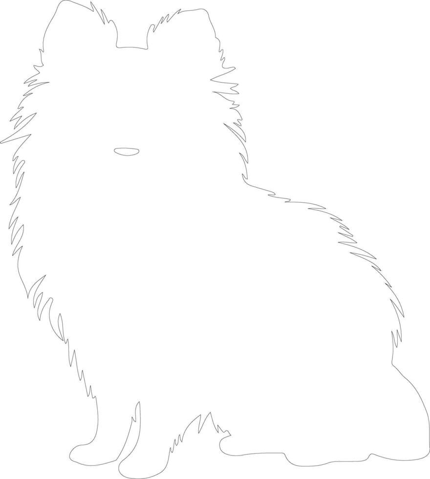 pomeranian   outline silhouette vector