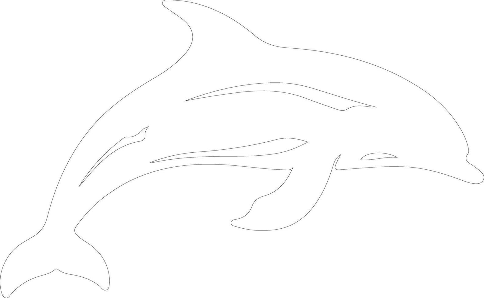 porpoise   outline silhouette vector