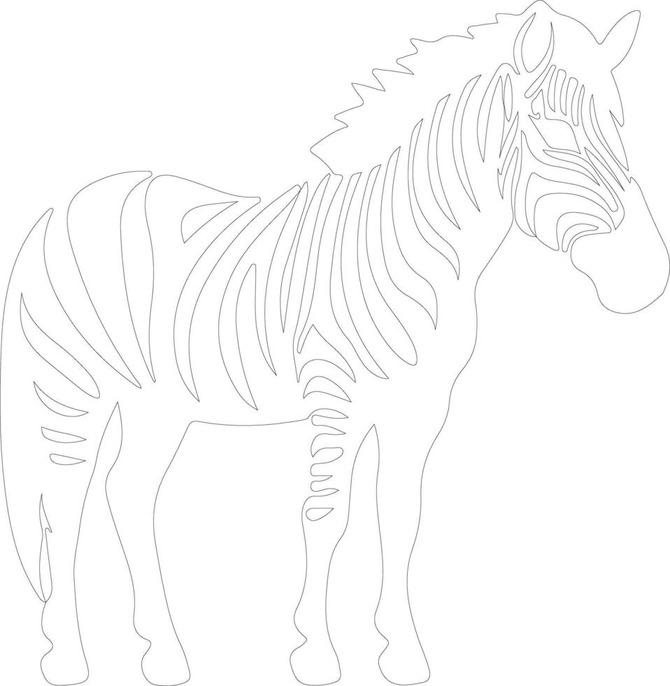 quagga    outline silhouette vector