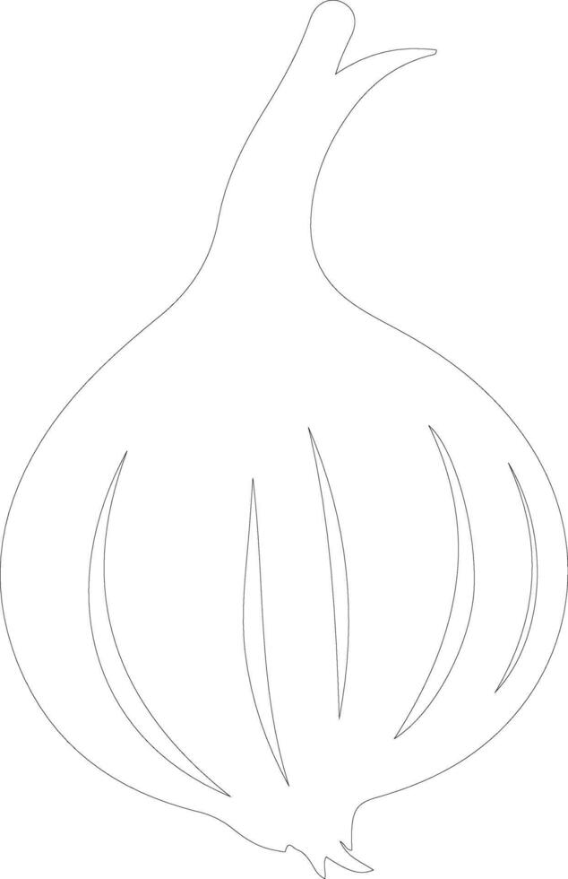 onion  outline silhouette vector