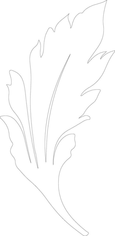 endive  outline silhouette vector