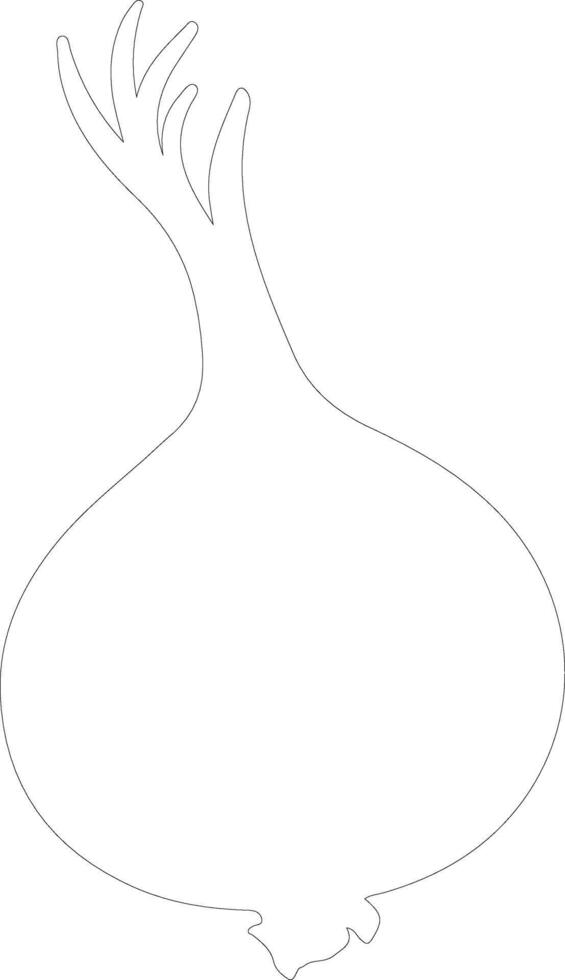 onion  outline silhouette vector