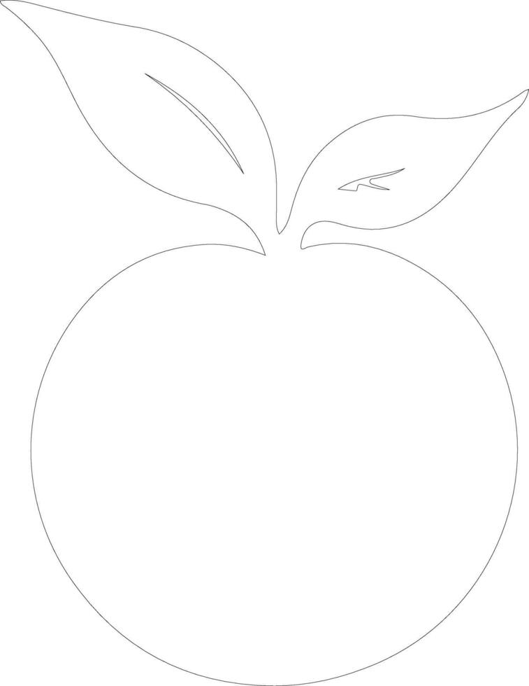 peach  outline silhouette vector