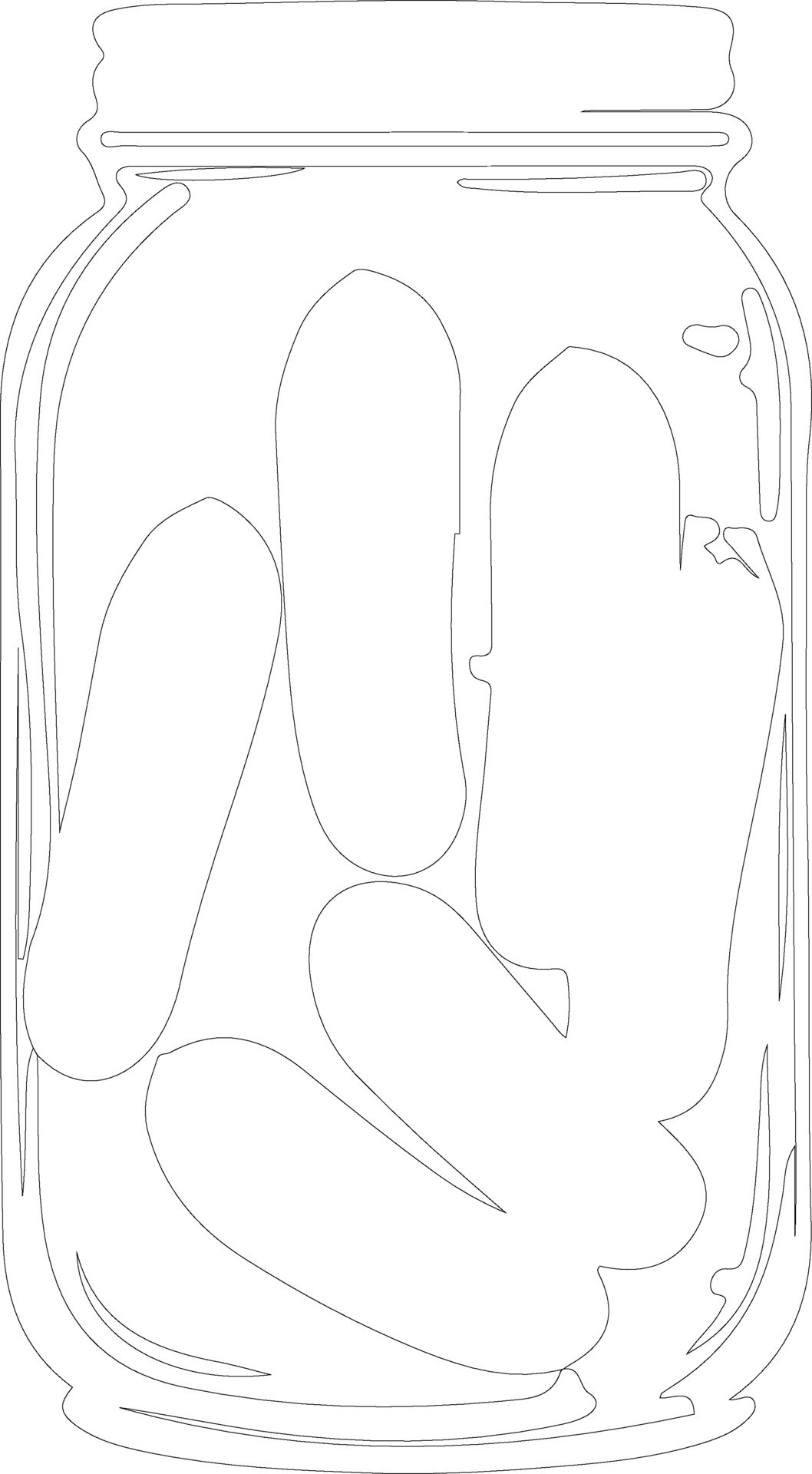 pickle outline silhouette 39057562 Vector Art at Vecteezy