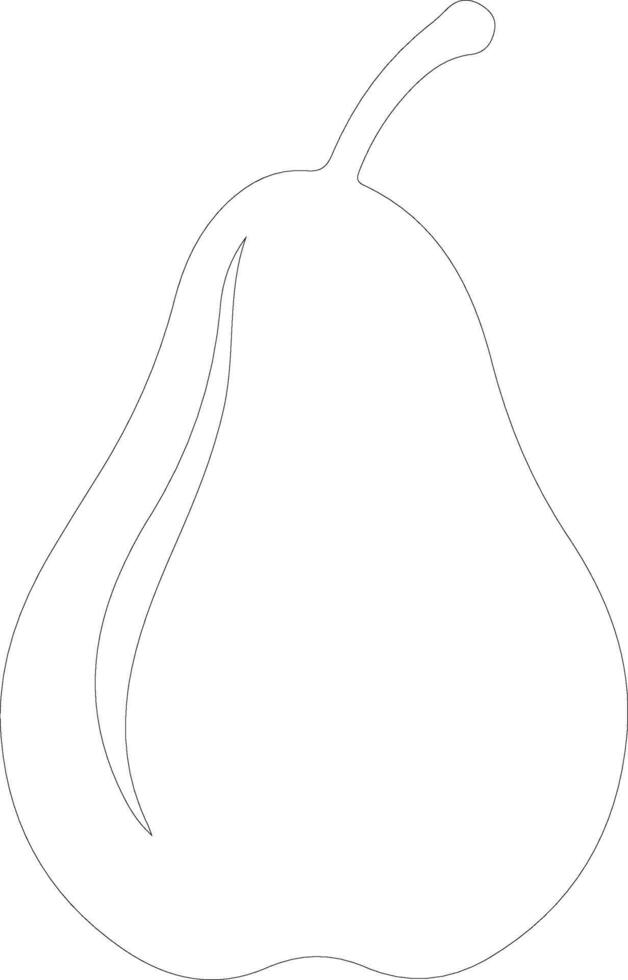 pear  outline silhouette vector