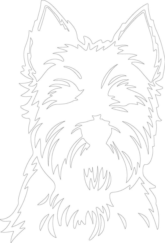 West Highland White Terrier outline silhouette vector