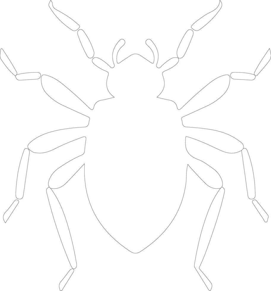 waterbug  outline silhouette vector