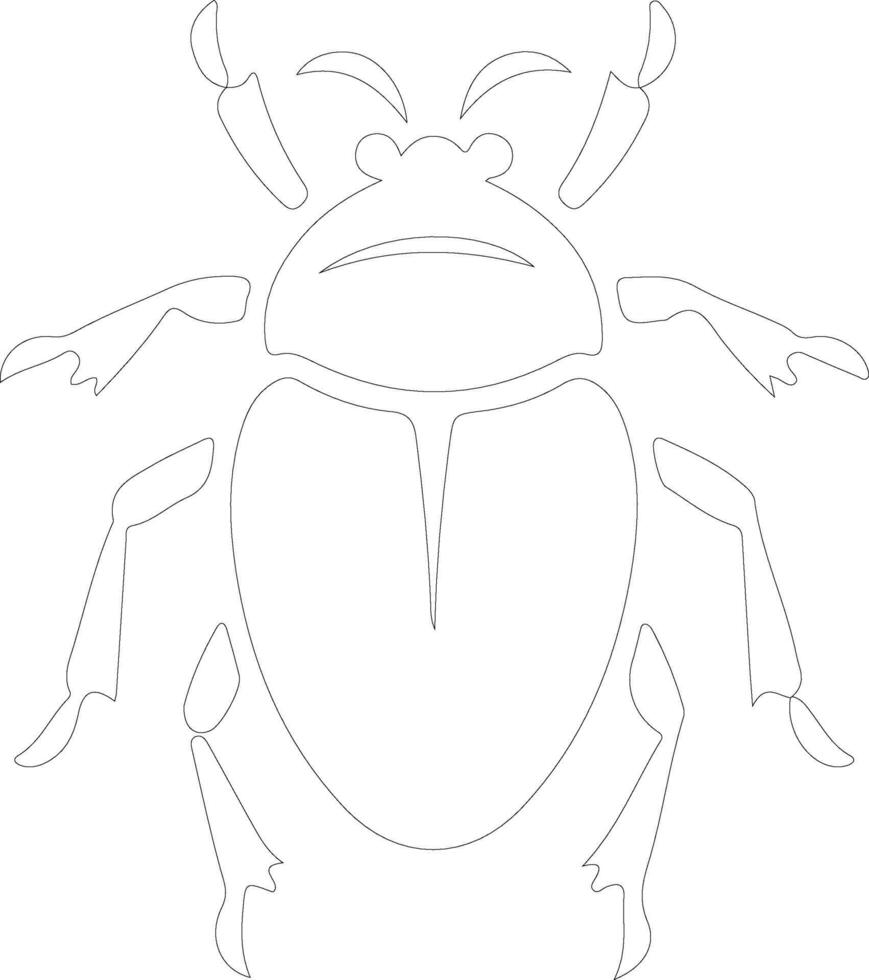 waterbug  outline silhouette vector