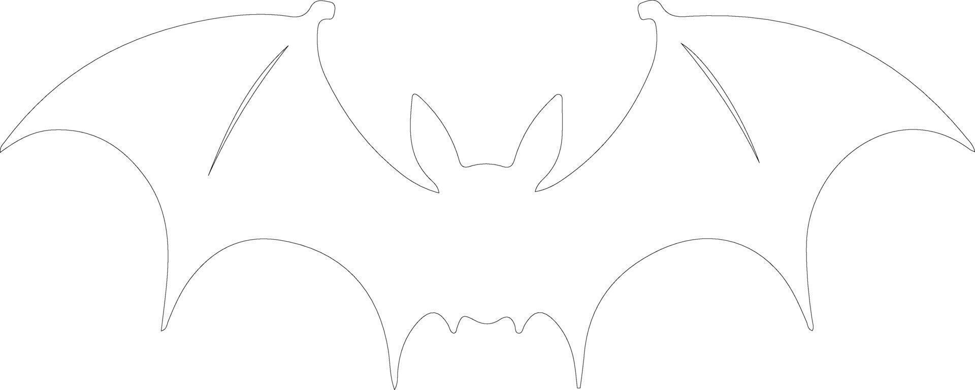 vampire bat  outline silhouette vector