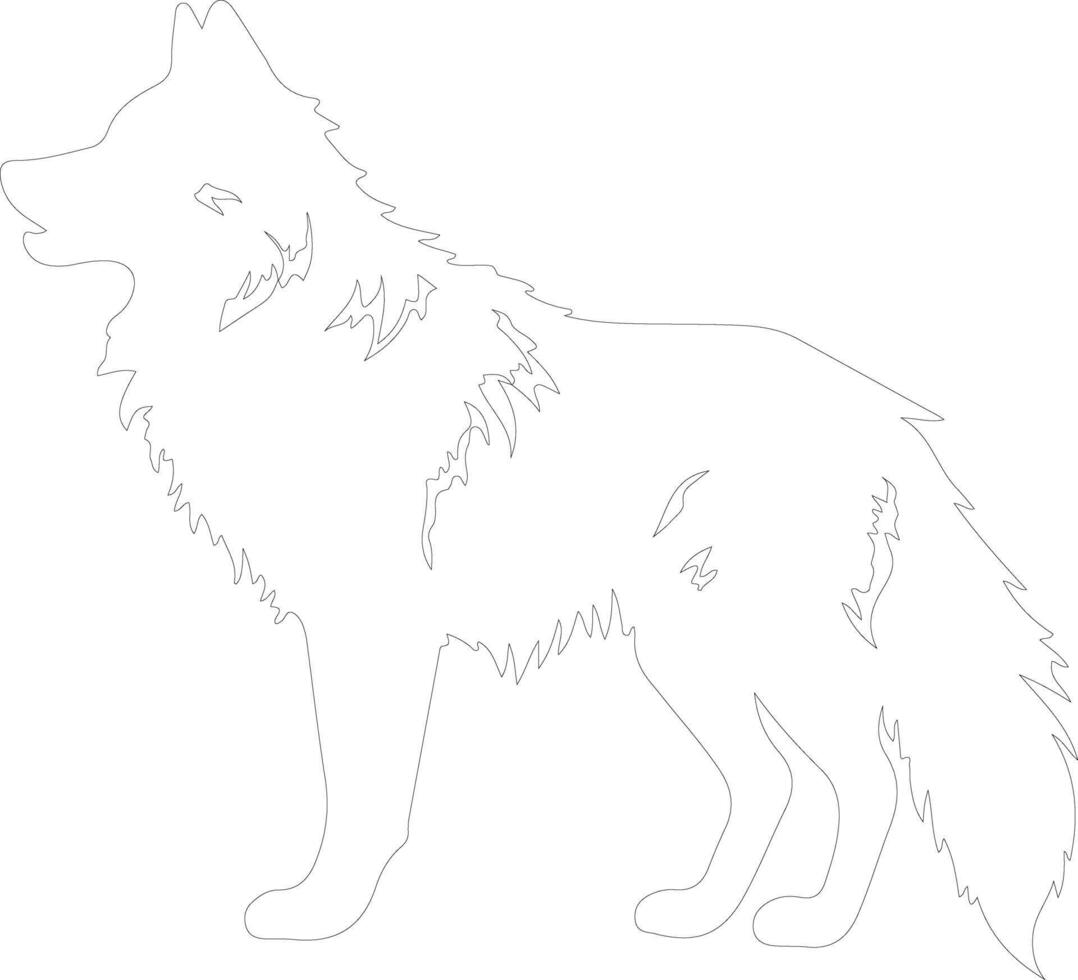 wolf  outline silhouette vector