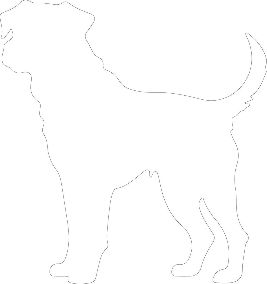 working dog  outline silhouette vector