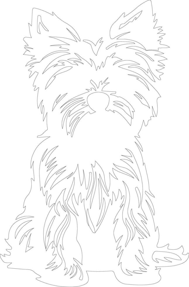 Yorkshire Terrier outline silhouette vector