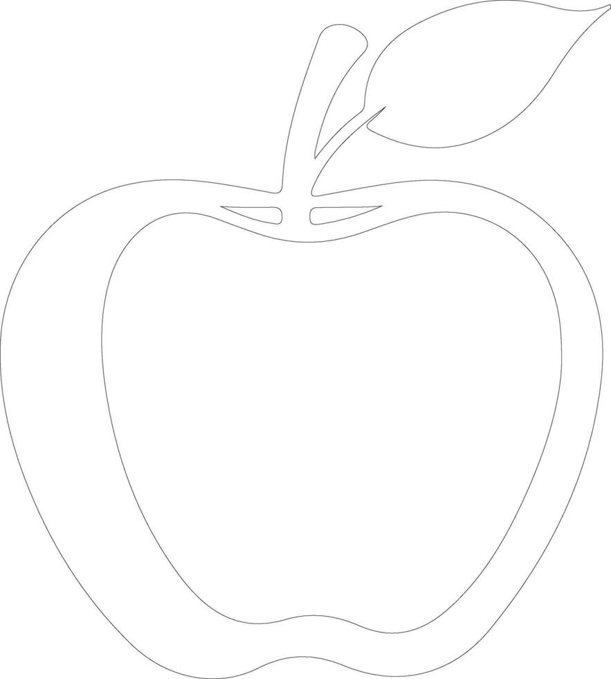 apple outline silhouette vector