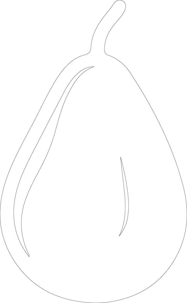 avocado  outline silhouette vector