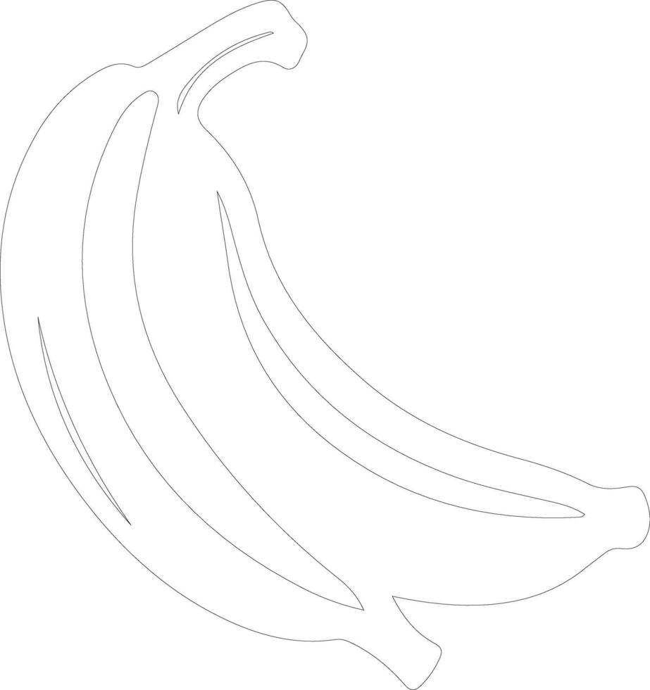 banana  outline silhouette vector