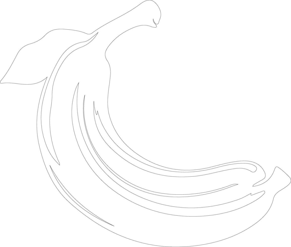 banana outline silhouette vector