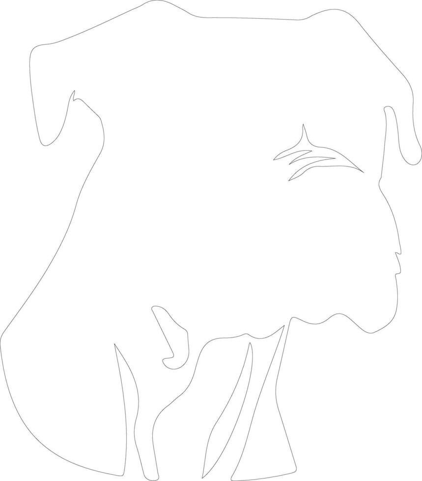 Boxer outline silhouette vector