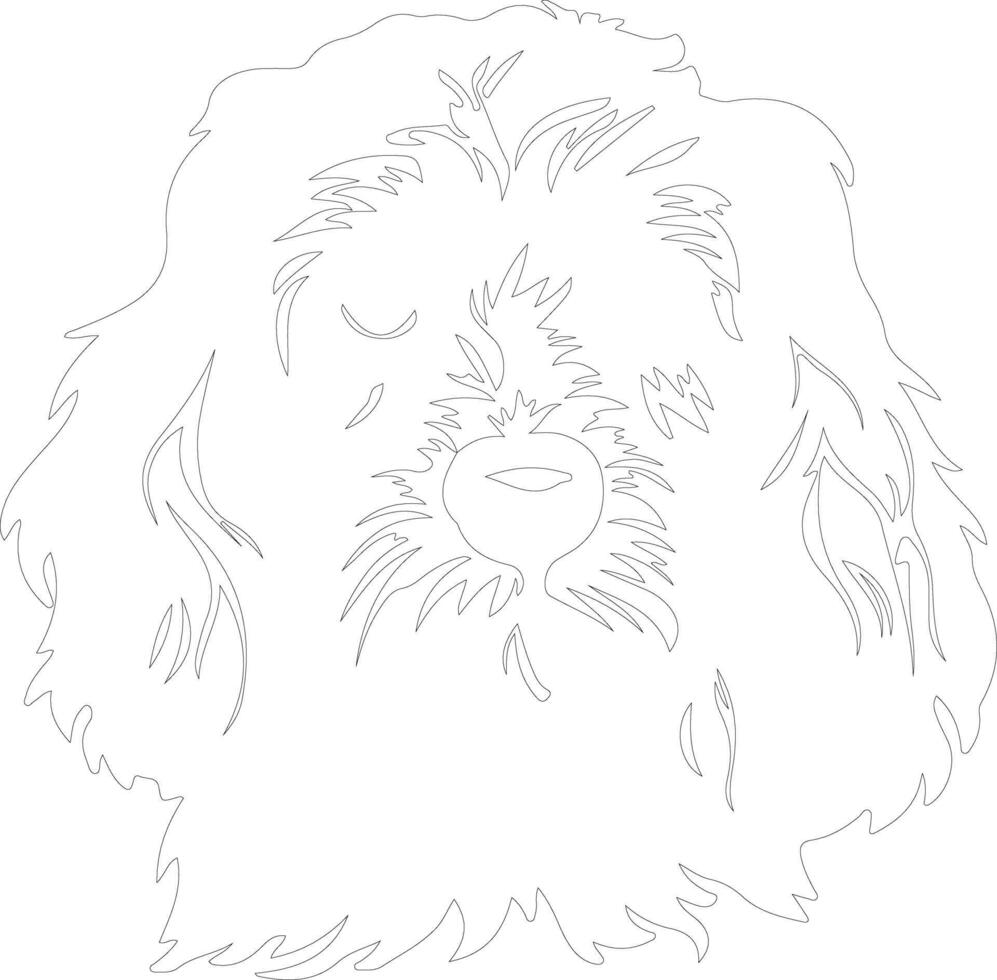 Cockapoo  outline silhouette vector